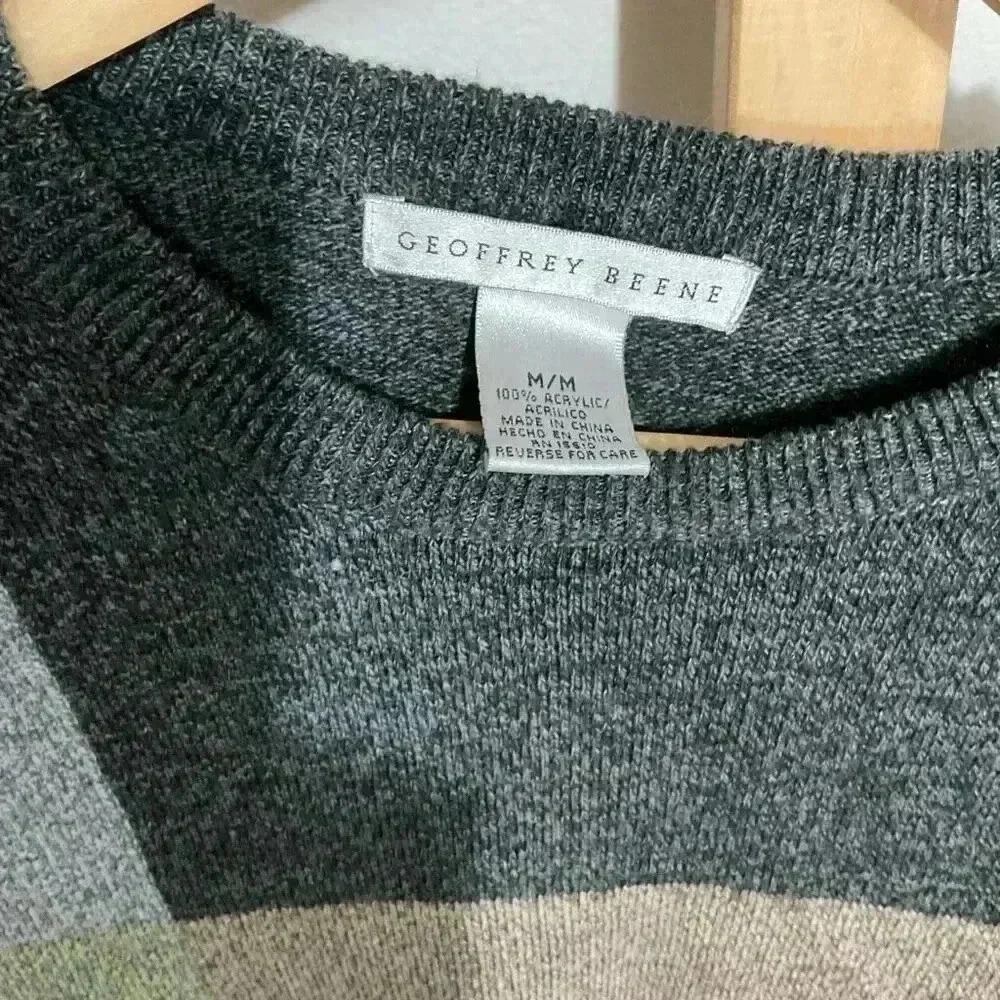 Geoffrey Beene Men’s Sweater Block design soft and stretchy Men’s Long sleeve Sw - Picture 5 of 6